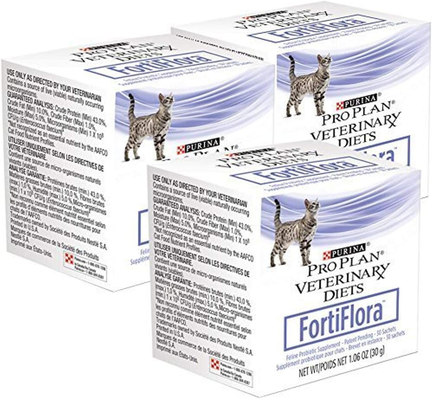 Purina Pro Plan Veterinary Supplements Fortiflora Cat Probiotic Supplement for Cats with Diarrhea - 30 Ct. Box