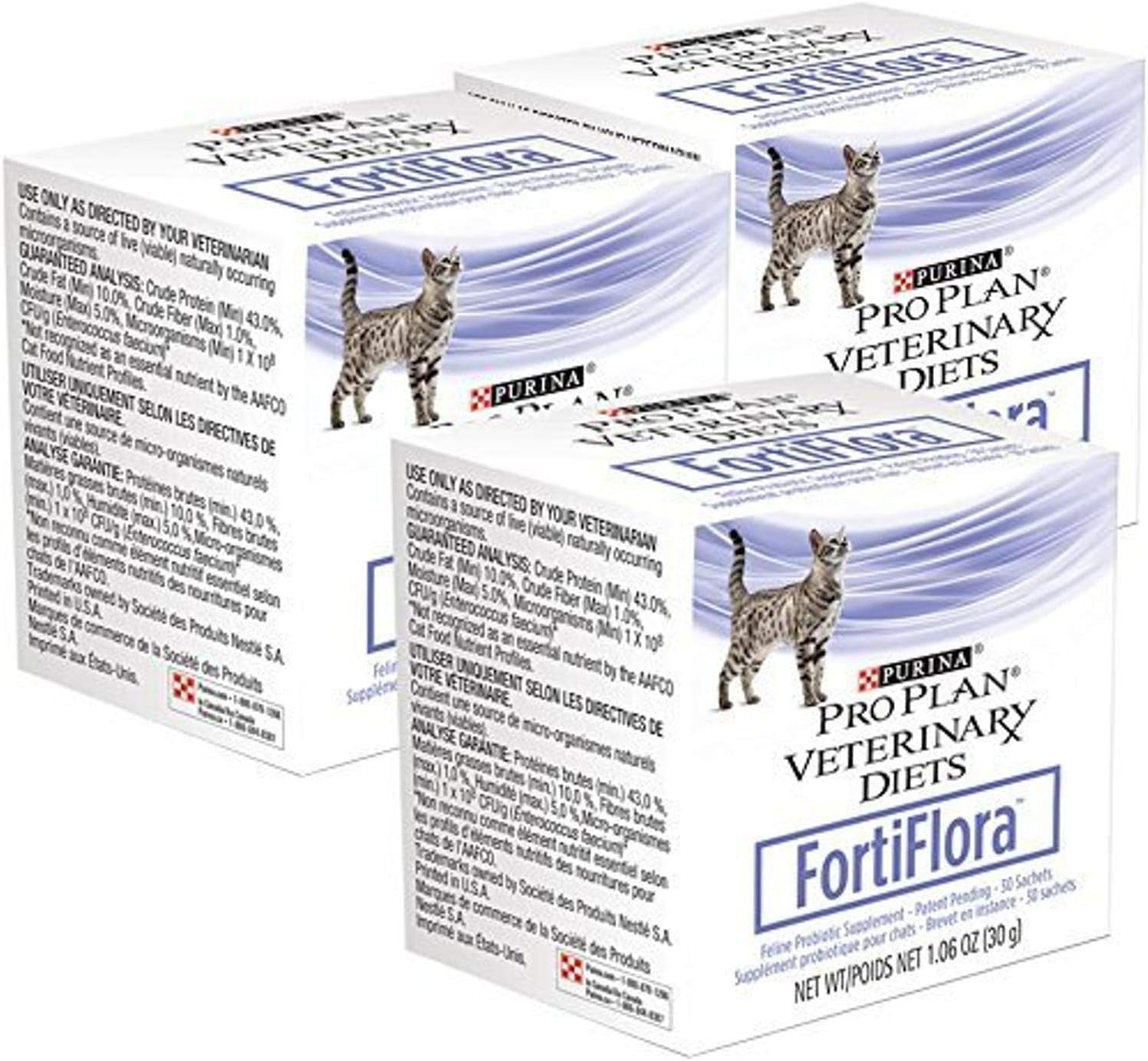 Purina Pro Plan Veterinary Supplements Fortiflora Cat Probiotic Supplement for Cats with Diarrhea - 30 Ct. Box