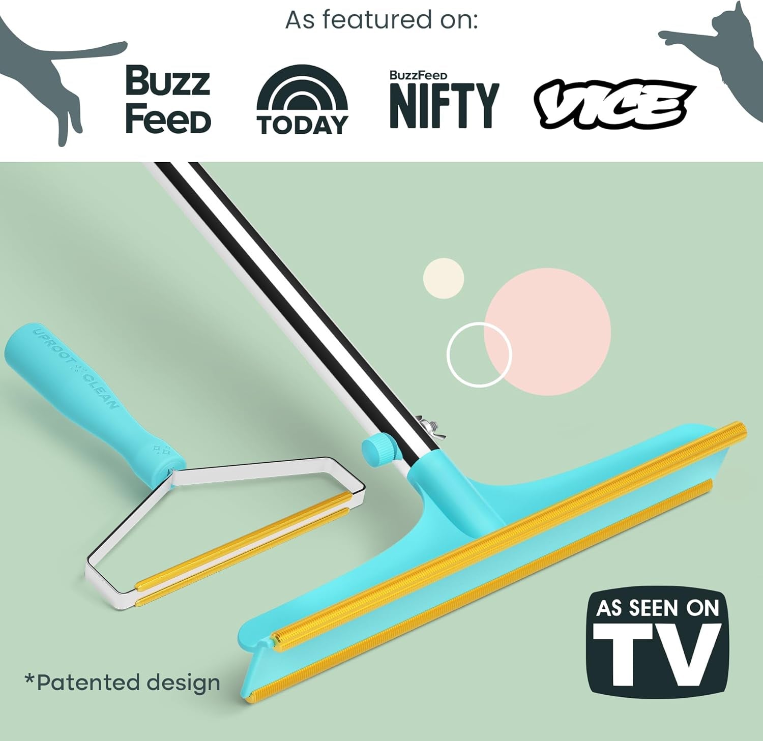 er Pro Pet Hair Remover Bundle - Including Xtra Carpet Rake for Pet Hair Removal Tool - Scrape Easy the Cat & Dog Fur from Your Carpet, Rugs, Cat Bed, Car Trunk & More