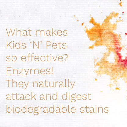 Kids ‘N’ Pets Stain + Odor Remover Cleans Even Dog, Cat Urine Smells, Spots from Carpet, Couch - 27Oz