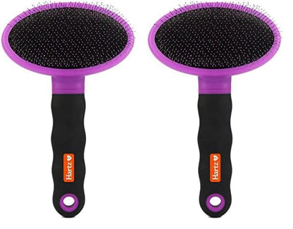 , Groomer'S Best Small Slicker Brush for Cats and Small Dogs, Black/Violet, 1 Count