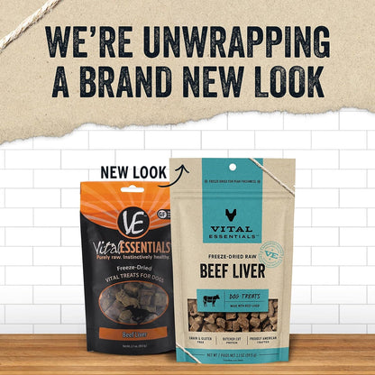 Beef Liver Dog Treats, 2.1 Oz | Freeze-Dried Raw | Single Ingredient | Premium Quality High Protein Training Treats | Grain Free, Gluten Free, Filler Free