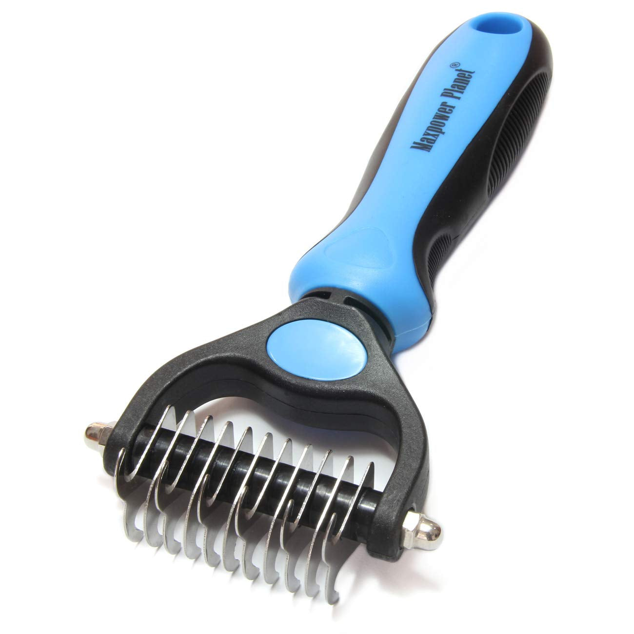 Original Pet Grooming Rake - Double-Sided Deshedding Dematting Tool, Undercoat Rake for Dogs & Cats, Extra-Wide Dog Grooming Brush & Deshedder Comb for Long Hair, Reduces Shedding 95%