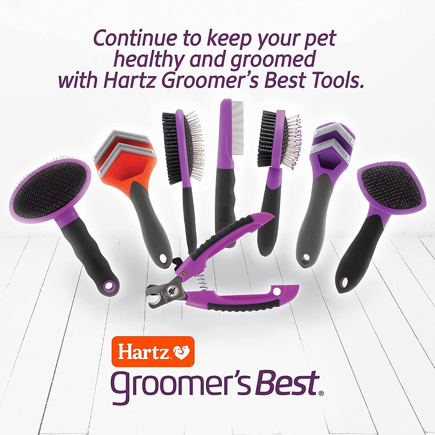 , Groomer'S Best Small Slicker Brush for Cats and Small Dogs, Black/Violet, 1 Count