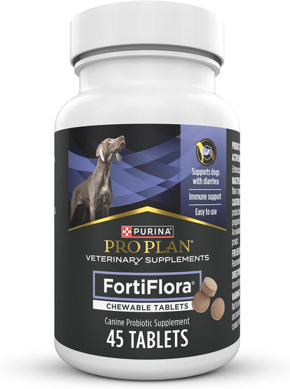 Purina Pro Plan Veterinary Supplements Fortiflora Dog Probiotic Supplement, Canine Nutritional Supplement - 30 Ct. Box