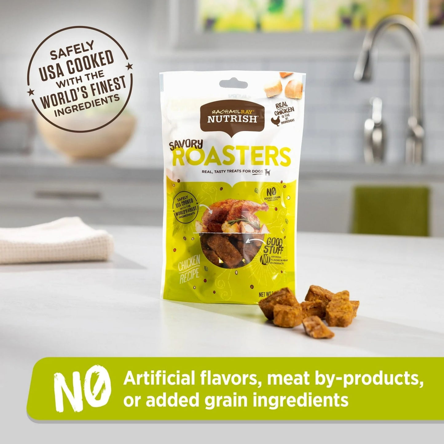 Rachael Ray  Savory Roasters Chicken Recipe Dog Treats, 5 Oz. Pouch (4 Pouch)