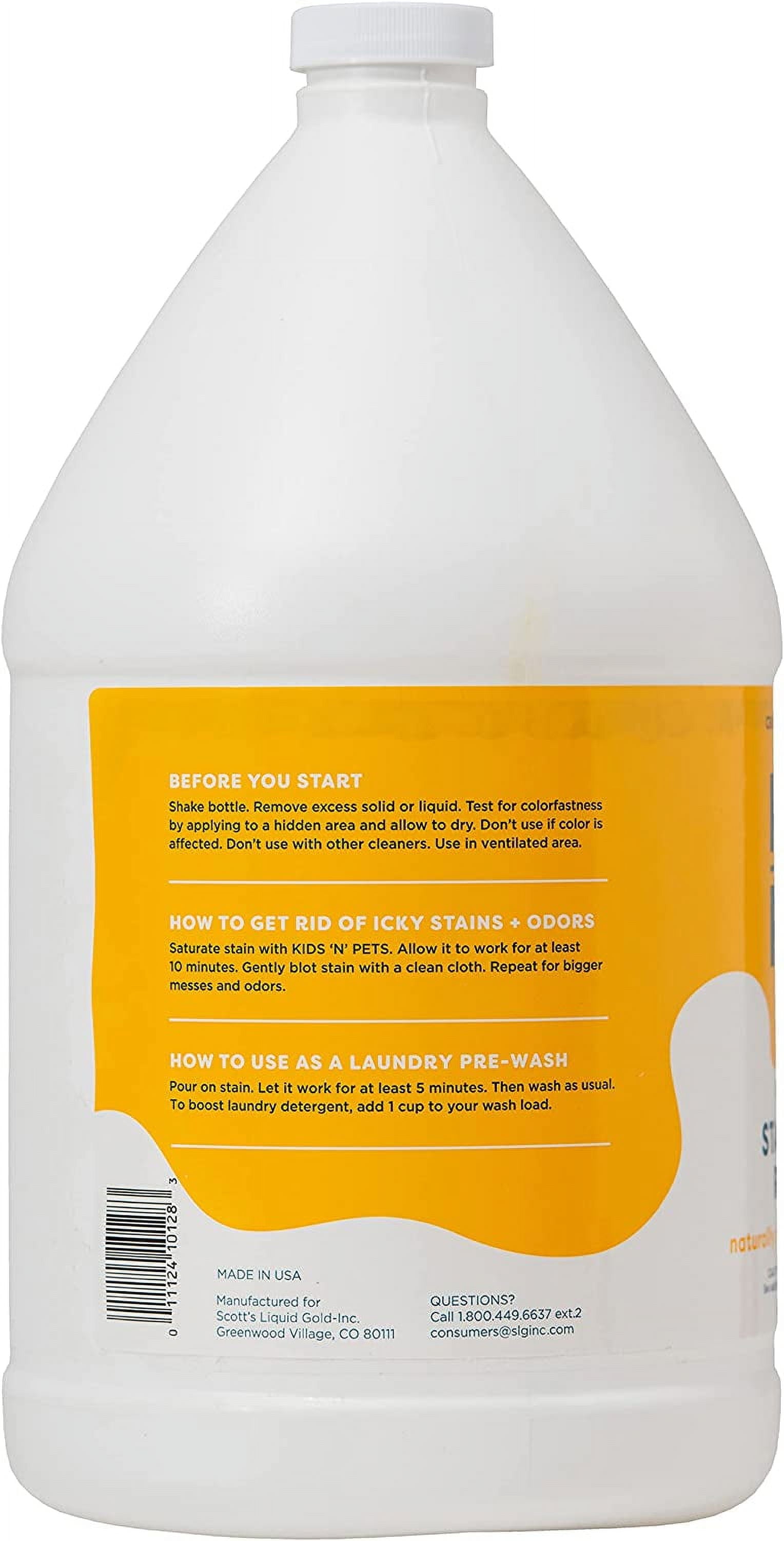 Stain + Odor Remover Cleans Dog & Cat Urine, Spots, Smells from Couch, Fabric - 1 Gallon