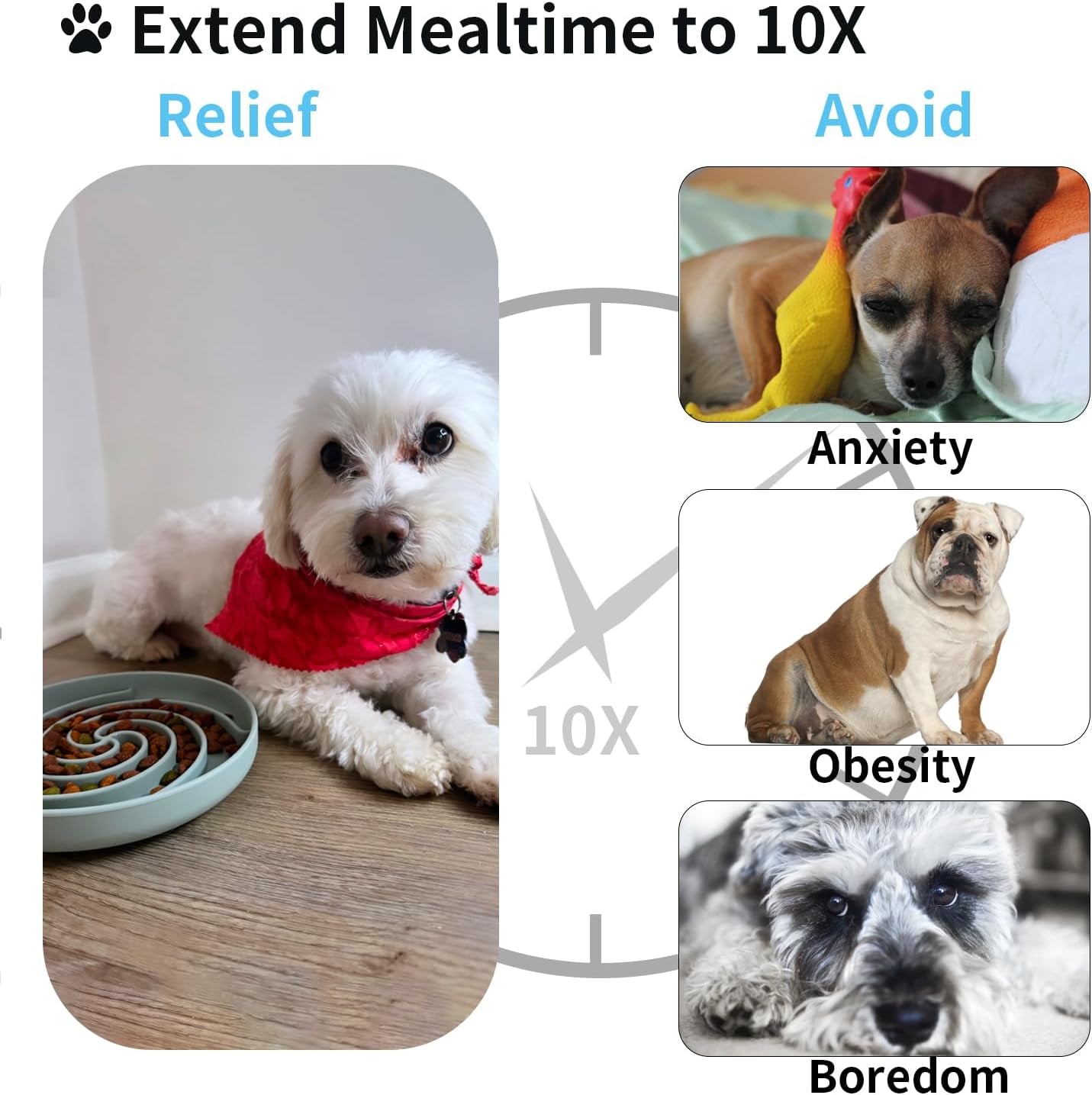 Dog Puzzle Bowl - Silicone Slow Feeder Dog Bowls for Healthy Eating - Puppy Slow Feeder Non-Slip Design Dishwasher Microwave Safe (Grey Green)