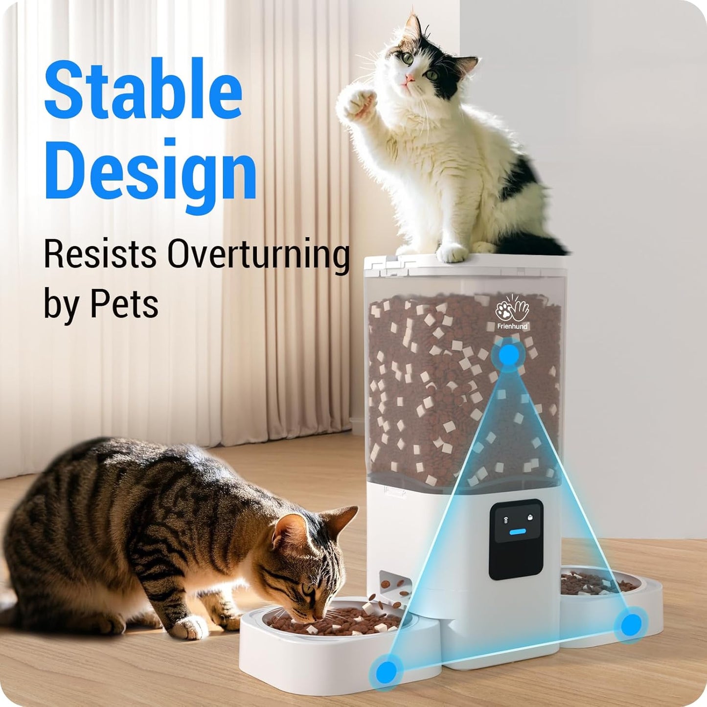 Automatic Cat Feeder with Slow Feed for 2 Cats: 5G Wifi Automatic Dog Feeder with 7L Large Food Storage, Cat Food Dispenser with Alexa for Multiple Pets, Detachable for Easy Cleaning -29 Cup