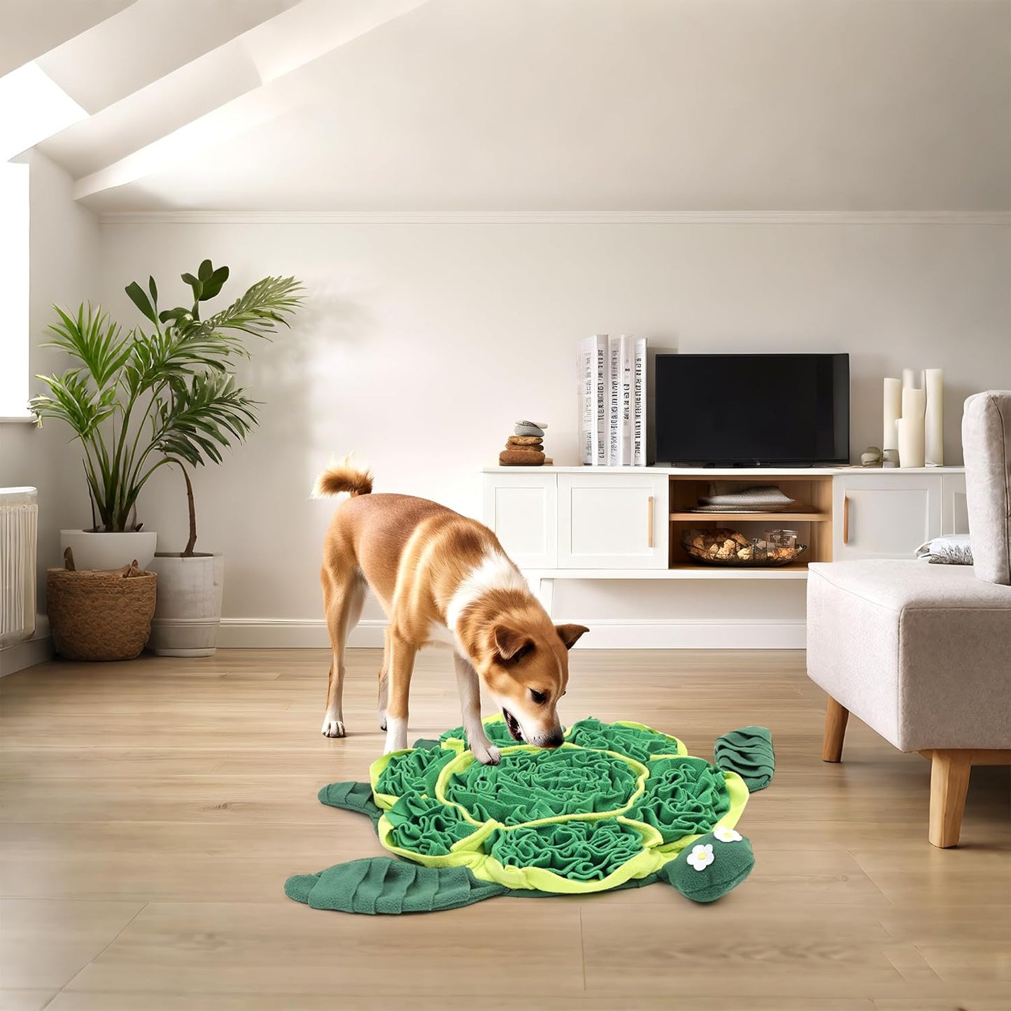 Snuffle Mat for Dogs Toys - Dog Toys to Keep Them Busy | Dog Puzzle Slow Feeder Treat Toy | Interactive Dog Toys and Dog Feeding Mats | Dog Lick Mat Enhancement (Green)