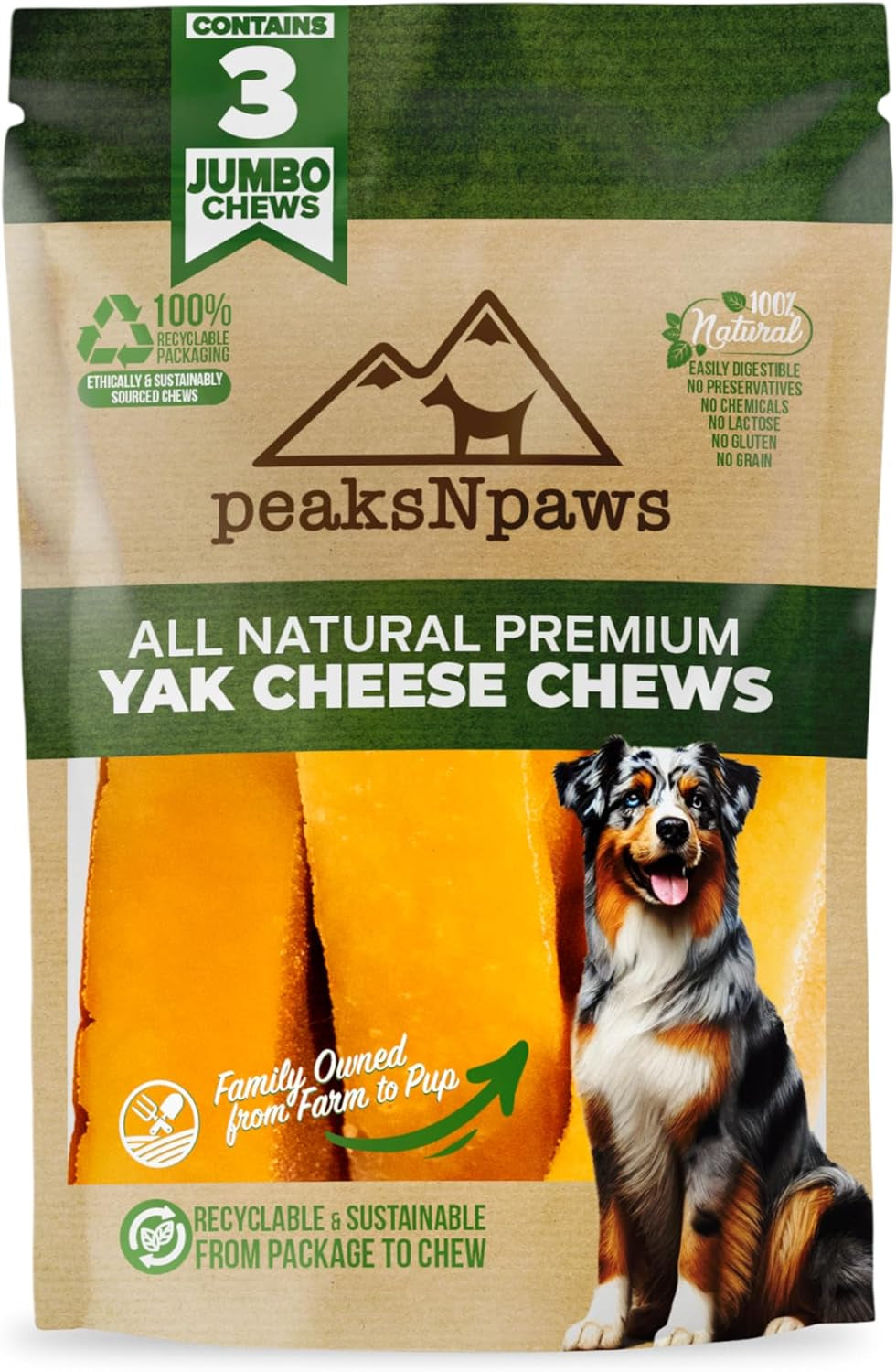 Yak Cheese Himalayan Dog Chews, High Protein, Natural Dog Treats Small Dogs, Lactose Free Chew Sticks for Aggressive Chewers, Long Lasting Pet Treat for Dogs under 15 Lbs, 9 Small Chews