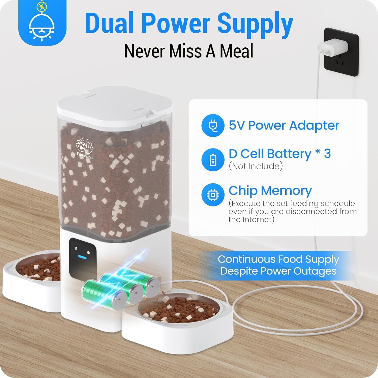 Automatic Cat Feeder with Slow Feed for 2 Cats: 5G Wifi Automatic Dog Feeder with 7L Large Food Storage, Cat Food Dispenser with Alexa for Multiple Pets, Detachable for Easy Cleaning -29 Cup