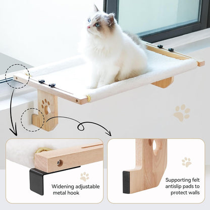 Cat Window Hammock,Cat Window Perch,Cat Window Bed,Easy to Adjust Cat Hammock for Window, Bedside,Drawer and Cabinet