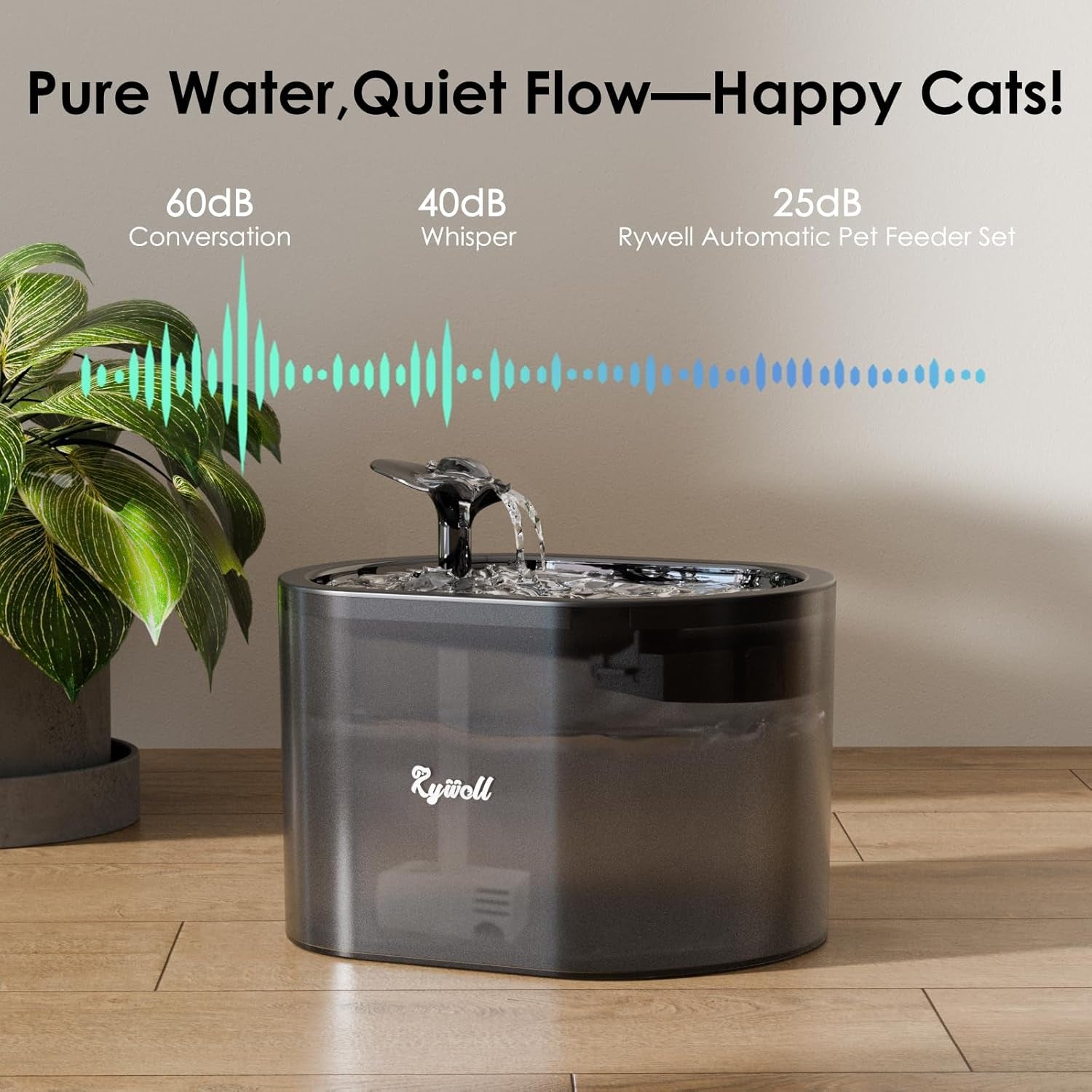 Automatic Cat Feeder and Water Fountain,  3L Wifi Timed Pet Food Dispenser and 2.5L Water Dispenser with APP for Cats and Dogs, Voice Recorder, Stainless Steel Bowl, Low Noise, Dual Power Supply