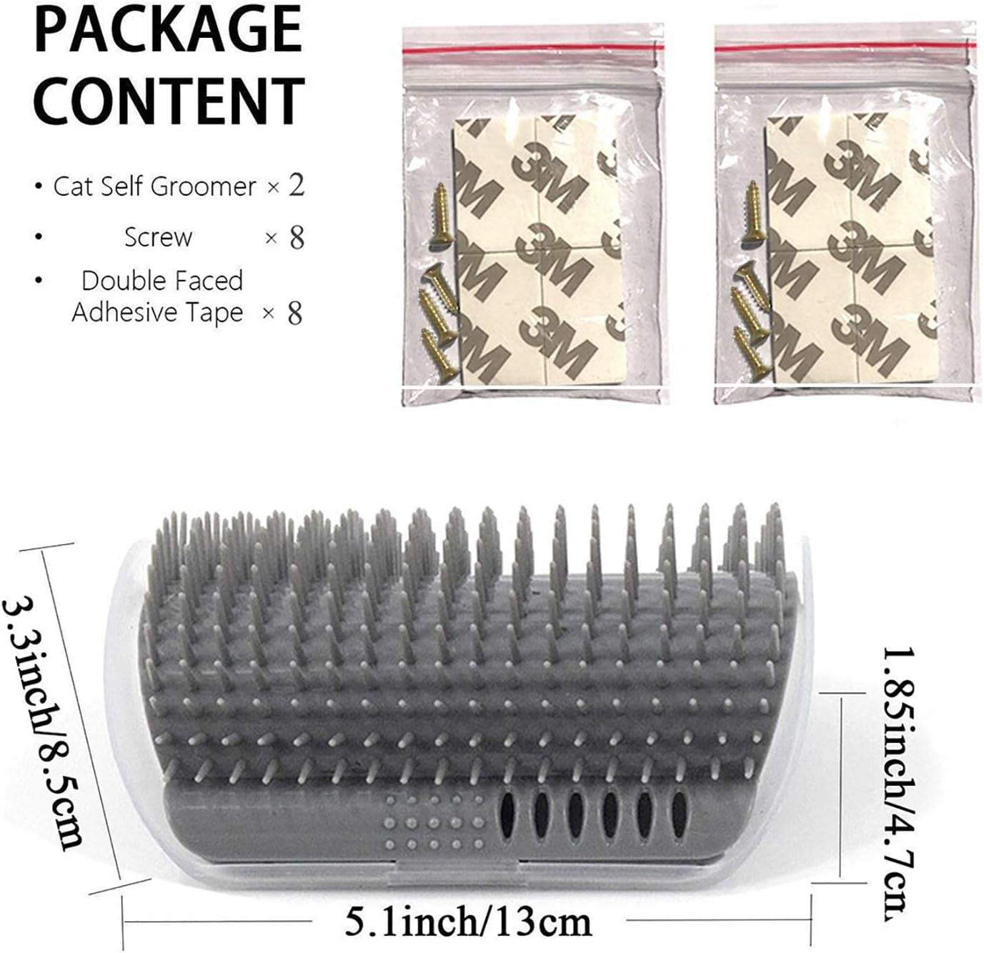 Cat Corner Scratcher Self Groomer with Catnip, 2 Pack Softer Cat Face Scratchers Wall Corner Grooming Massage Combs for Long & Short Fur Cats