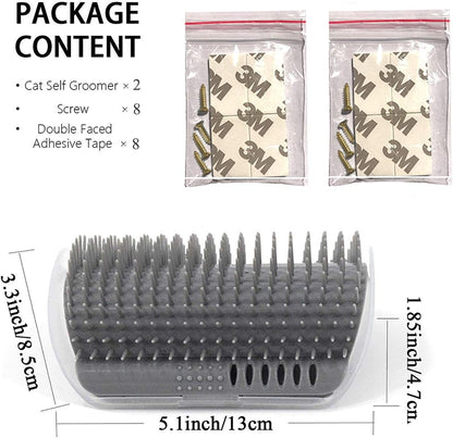 Cat Corner Scratcher Self Groomer with Catnip, 2 Pack Softer Cat Face Scratchers Wall Corner Grooming Massage Combs for Long & Short Fur Cats