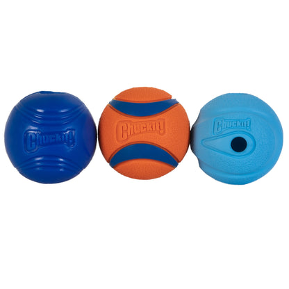 Fetch Medley Ball Set Rubber Dog Toys, Medium, Pack of 3, Assorted